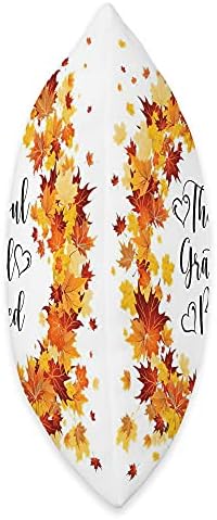 Thanksgiving Thankful Grateful Blessed Autumn Fall Leaves Throw Pillow - Image 2