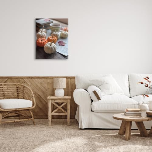 Cozy Pumpkin Coffee Mug Harvest, 24 x 30 Inch Canvas Wall Art - Image 4