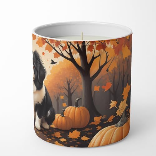 Caroline's Treasures DAC1052CDL Japanese Chin Fall Decorative Soy Candle Nature Soy Wax Essential Oil Home Decor Ideal for Bedroom Kitchen Bath Office Gift, 10 oz - Image 5