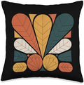 Vintage Mid Century Thanksgiving Retro Art Palette 50s 60s Throw Pillow by Unknown