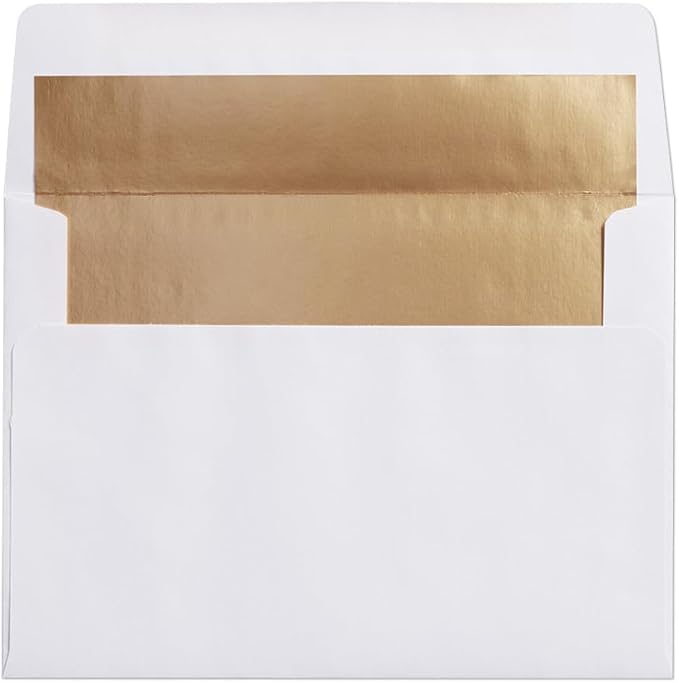 25 Employee Birthday Cards - "Celebrate You" design with Gold Foil Embossing - 26 Gold Foil Lined Envelopes - FSC Mix