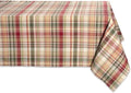 DII Give Thanks Plaid Fall Table Decor, Autumn & Thanksgiving Tabletop Linens, 60x104 Rectangle Tablecloth by DII