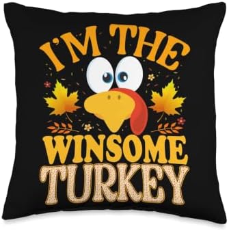 Thanksgiving Turkey I'm The Winsome Matching Throw Pillow by Unknown