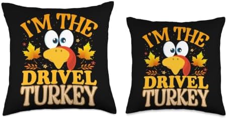 Thanksgiving Turkey I'm The Drivel Matching Throw Pillow - Image 3