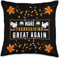 Make Thanksgiving Great again Funny Political Election Voter Throw Pillow by Unknown