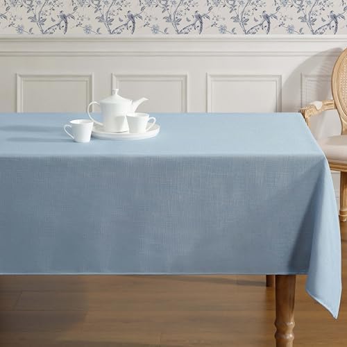 Laura Ashley Esme Decorative Tablecloth, 60" x 102", Chambray Blue - Image 4
