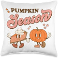 Pumpkin Spice season Thanksgiving dinner Pumpkin Pie Teacher Throw Pillow by Unknown