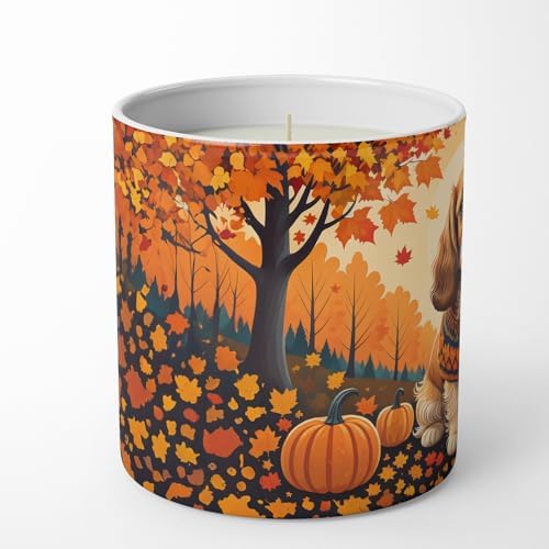 Caroline's Treasures DAC1038CDL Cocker Spaniel Fall Decorative Soy Candle Nature Soy Wax Essential Oil Home Decor Ideal for Bedroom Kitchen Bath Office Gift, 10 oz - Image 3