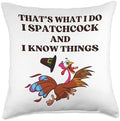 I spatchcock and I know things funny Thanksgiving Turkey Throw Pillow by Unknown