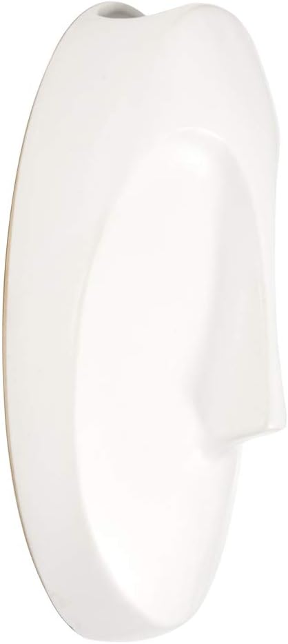 Howard Elliott Collection Ceramic Face Wall Vase, Contemporary Matte White Glaze Decorative Accent, Water-Holding Vase, Ready to Hang Wall Decor, 10H x 10W x 3D, Matte White