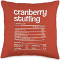 Cranberry Stuffing Nutrition Fact Thanksgiving Christmas Throw Pillow by Unknown