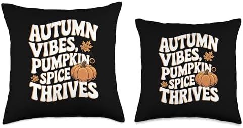 Autumn Vibes Pumpkin Spice Vibes Thanksgiving Throw Pillow - Image 3