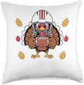 Retro Thanksgiving Turkey Football Toddler Boys Kids Throw Pillow by Unknown