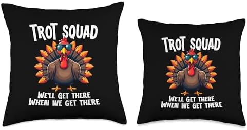 Turkey Trot Squad 2024 Thanksgiving Trot Race Women Men Kids Throw Pillow - Image 3