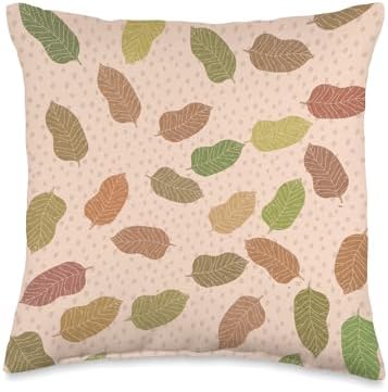 Autumn Leaves Aesthetic Boho Fall Season for Thanksgivings Throw Pillow by Unknown