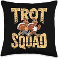 Trot Squad, Friendsgiving Squad Running Thanksgiving Throw Pillow by HadleyDesigns