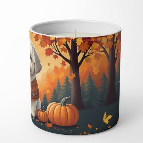 Caroline's Treasures DAC1020CDL Bichon Frise Fall Decorative Soy Candle Nature Soy Wax Essential Oil Home Decor Ideal for Bedroom Kitchen Bath Office Gift, 10 oz - Image 5