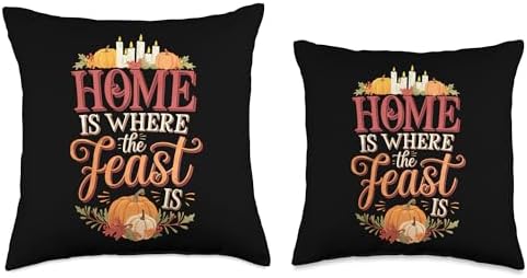 Home Where The Feast Is Thanksgiving Throw Pillow - Image 3