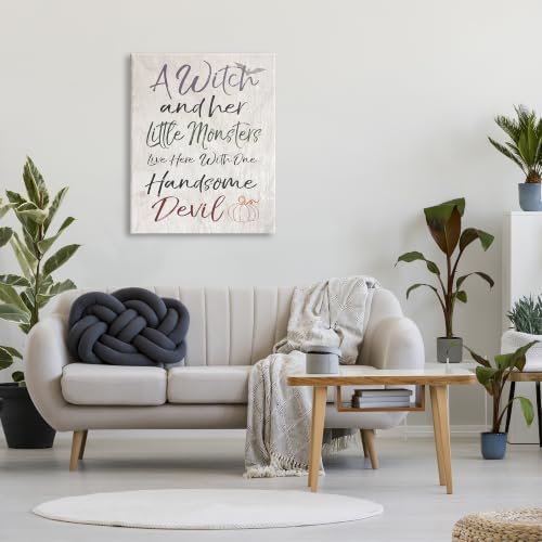 'A Witch, Little Monsters, and a Handsome Devil'| Canvas Art