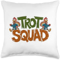 Trot Squad, Friendsgiving Squad Running Thanksgiving Throw Pillow by HadleyDesigns