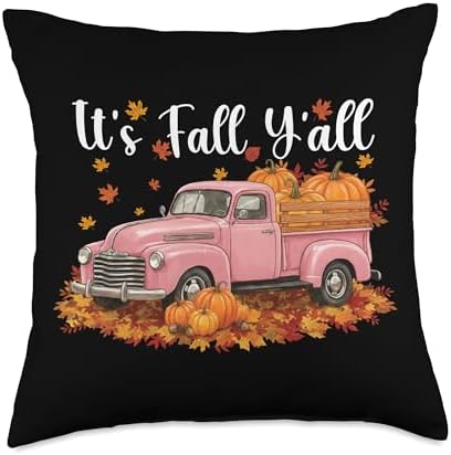 It's Fall Y'all - Thanksgiving Day Fall Holiday Turkey Day Throw Pillow by Unknown
