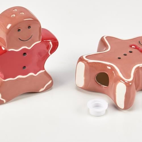 Primitives by Kathy Gingerbread Holiday Ceramic Salt and Pepper Shaker Set - Image 4