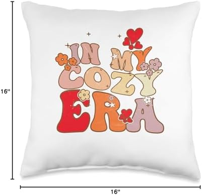 In My Cozy Era Fall Sweater Groovy Thankful Groovy in My Cozy Era Fall Sweater Weather Men Women Kids Throw Pillow, 16x16, Multicolor - Image 4