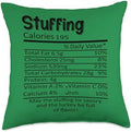 Thanksgiving Christmas Stuffing Nutritional Facts Throw Pillow by Unknown