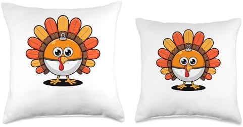 Thanksgiving Turkey Fishing Bobber Bait Angler Throw Pillow - Image 3