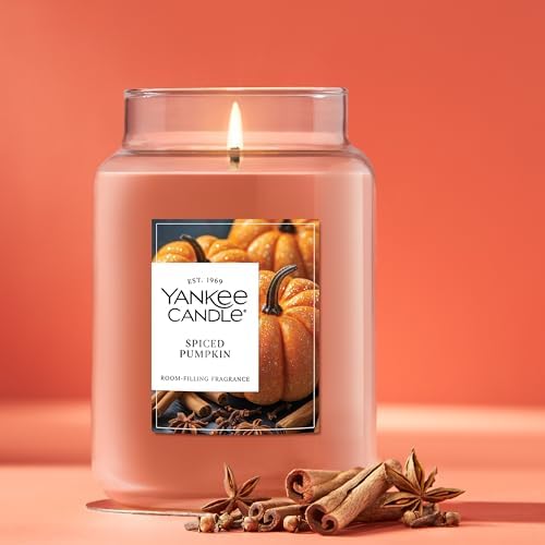 Yankee Candle Spiced Pumpkin Scented Candle, 22oz Large Jar - Image 4