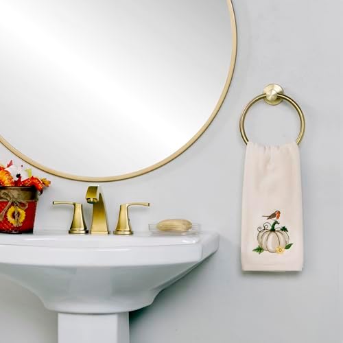 SKL Home Fall/Thanksgiving Robin On Pumpkin Hand Towel Set-2pc, Natural - Image 3