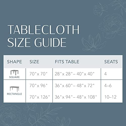 Elrene Home Fashions Villeroy & Boch La Classica Linen Tablecloth, Great for Formal Dining or Everyday Use, 70 Inches by 96 Inches, Ivory - Image 6