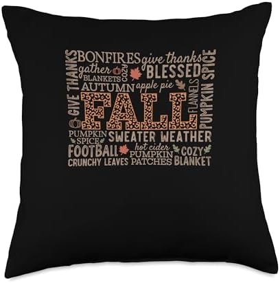 Fall Quotes Fall Vibes Autumn Thanksgiving Throw Pillow by Unknown