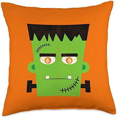 Comic Vintage Creepy Halloween Tfuel Crypto Frankenstein Throw Pillow