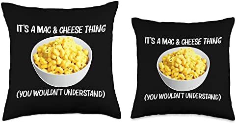 Cool Mac And Cheese For Men Women Macaroni Food Thanksgiving Throw Pillow - Image 3