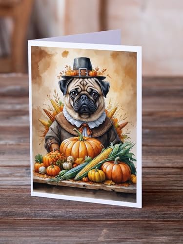 Caroline's Treasures Pug Dogs Blank 5x7 Note Cards Set of 8 - Image 2
