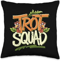 Trot Squad, Friendsgiving Squad Running Thanksgiving Throw Pillow by HadleyDesigns