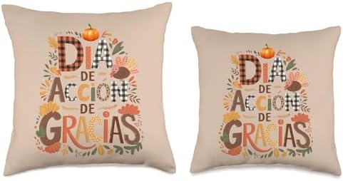 Dia De Accion De Gracias Ideas Kids Hispanic Thanksgiving Throw Pillow - Image 3