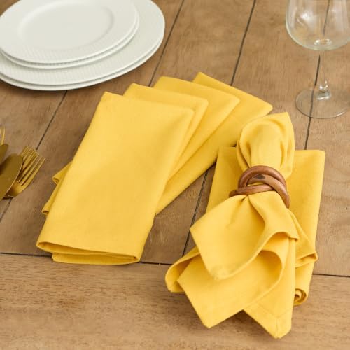 DII Solid Napkin Set Collection, 20x20, Marigold, 6 Piece - Image 4
