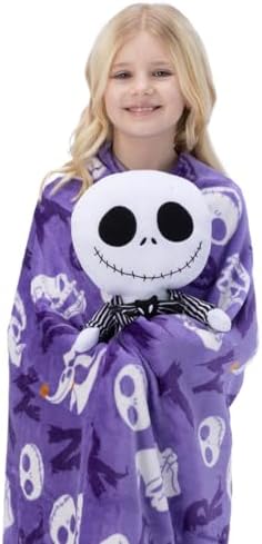 Northwest Character Hugger Pillow & Silk Touch Throw Blanket Set, 40" x 50", Nightmare Before Christmas - Nightmare Friends