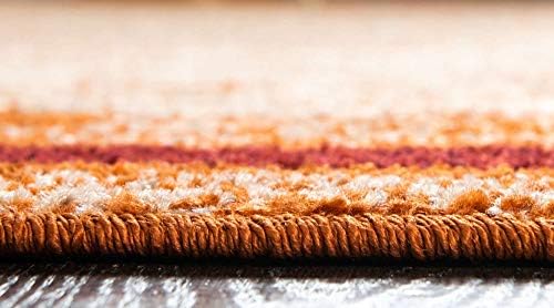 Unique Loom Autumn Collection Modern Contemporary Casual Abstract Area Rug (Beige/ Terracotta Rustic, 2 x 3 ft Rectangular) - Image 4