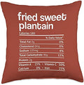 Fried Sweet Plantain Nutrition Fact Thanksgiving Christmas Throw Pillow by Unknown