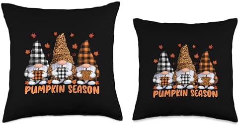 Leopard Buffalo Plaid Gnome Pumpkin Season Fall Thanksgiving Throw Pillow - Image 3