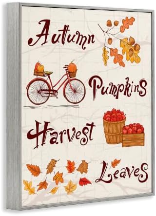 Autumn Pumpkins Harvest Leaves, 11 x 14 Inch Framed Giclée Print - Image 2