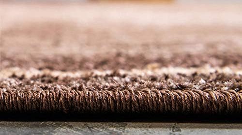 Unique Loom Autumn Collection Modern Contemporary Casual Abstract Area Rug (Brown/ Beige Border, 2 x 6 ft Runner) - Image 4