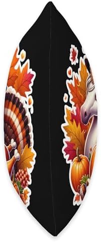Thanksgiving Unicorn Fall Autumn Girl Cottagecore Pumpkin Throw Pillow - Image 2