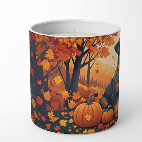 Caroline's Treasures DAC1003CDL Airedale Terrier Fall Decorative Soy Candle Nature Soy Wax Essential Oil Home Decor Ideal for Bedroom Kitchen Bath Office Gift, 10 oz - Image 3