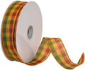 Morex Ribbon Autumn Hayride Plaid Wired Fabric Ribbons, Harvest Gold, 1-1/2 in x 50-Yd by MorexRibbon