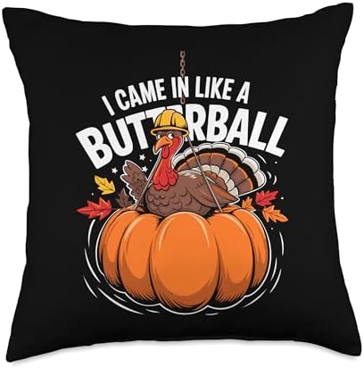 Pumpkin Design Fall Throw Pillow by Unknown