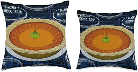 Thanksgiving Pumpkin Pie Blueprint Throw Pillow - Image 3